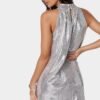 703824D_silver_3 Halter Neck Trapeze Disco Dot