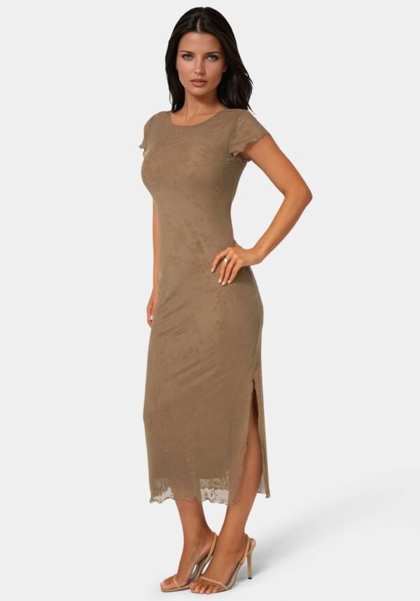 704629_mocha_2_ee57977e-e35a-40af-aa1c-e5676c2b9dbd Flocking Mesh T-Short Maxi Dress