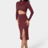 bebe2121_merlot_2_51d0d0cd-e9c6-48b5-868d-1771edc7ed9d Lurex Rib Cropped Kit Set