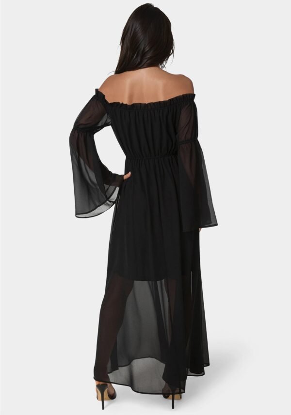 Off the Shoulder Bell Sleeve Maxi Dress